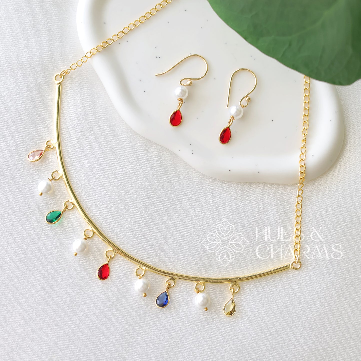 MULTICOLOR HASLI NECKLACE SET