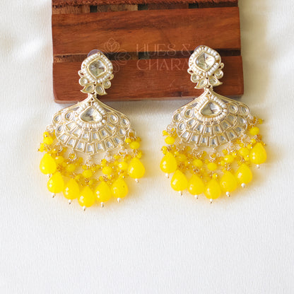 CLASSIC DROP BALI EARRINGS - YELLOW