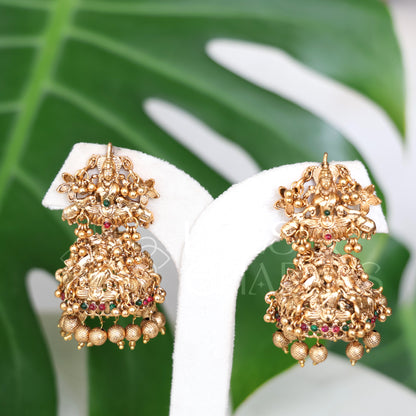 GOLDEN ROYAL LAKSHMI JHUMKA -BIG SIZE
