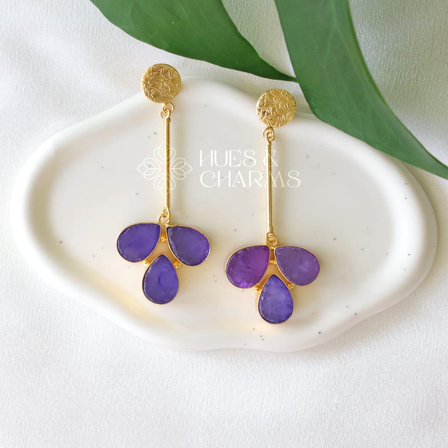 Flower Drop Statement Earring