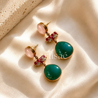 ORÉLIA MID LENGTH NECKLACE SET - MULTI RAW STONE