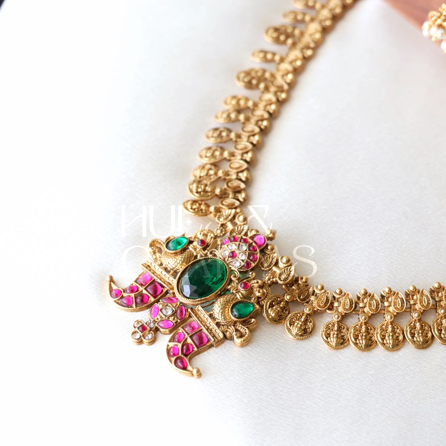 GOLDEN HERITAGE MAHALAKSHMI KASU MALA HAARAM SET