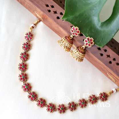 TRADITIONAL PUSHPA NECKLACE SET