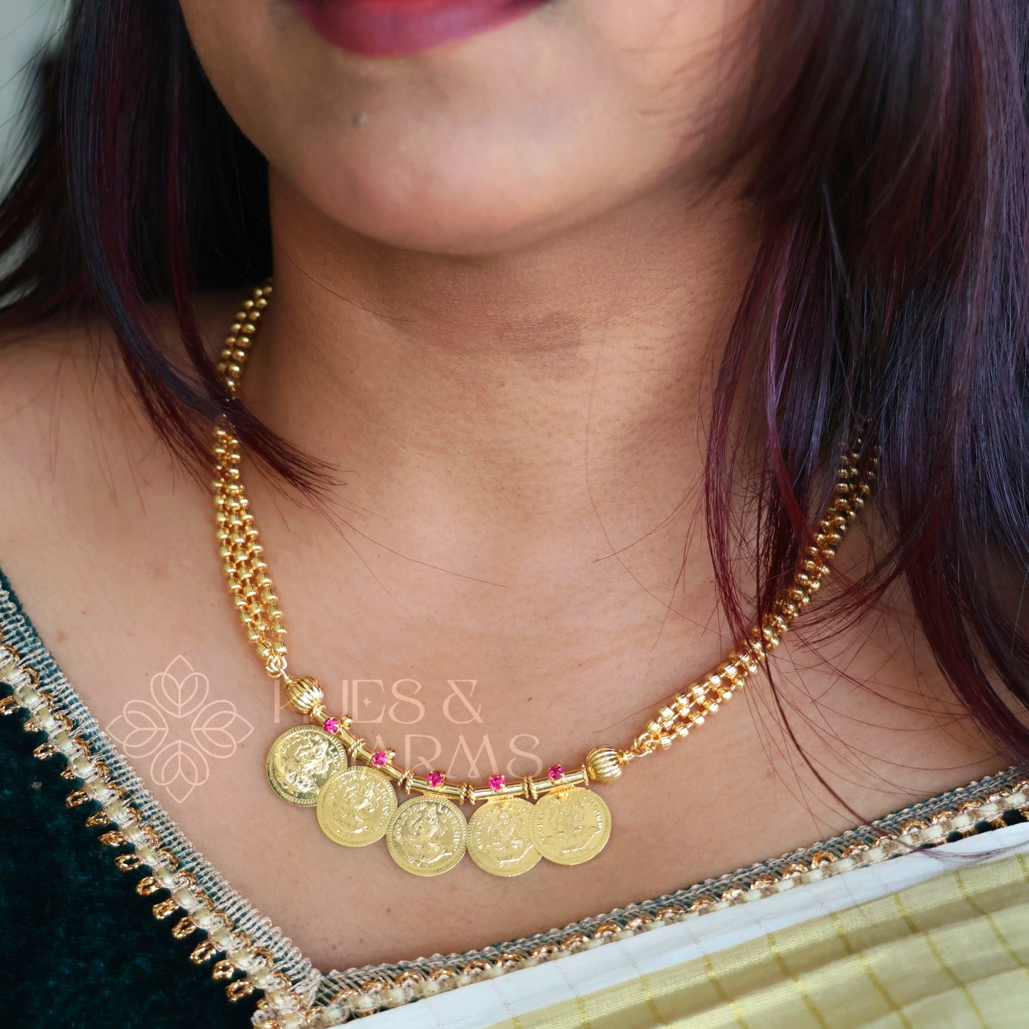 SUVARNA LAKSHMI COIN NECKLACE | GOLD PLATED
