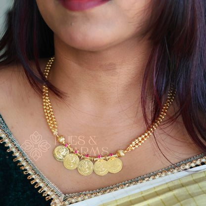SUVARNA LAKSHMI COIN NECKLACE | GOLD PLATED