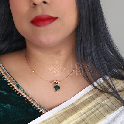 REVAMPED SINGLE MANGO FLOATING NECKPIECE (COLOURS AVAILABLE)