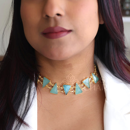 GLOSSY AURELIA PRISM NECKLACE (Colours Available)