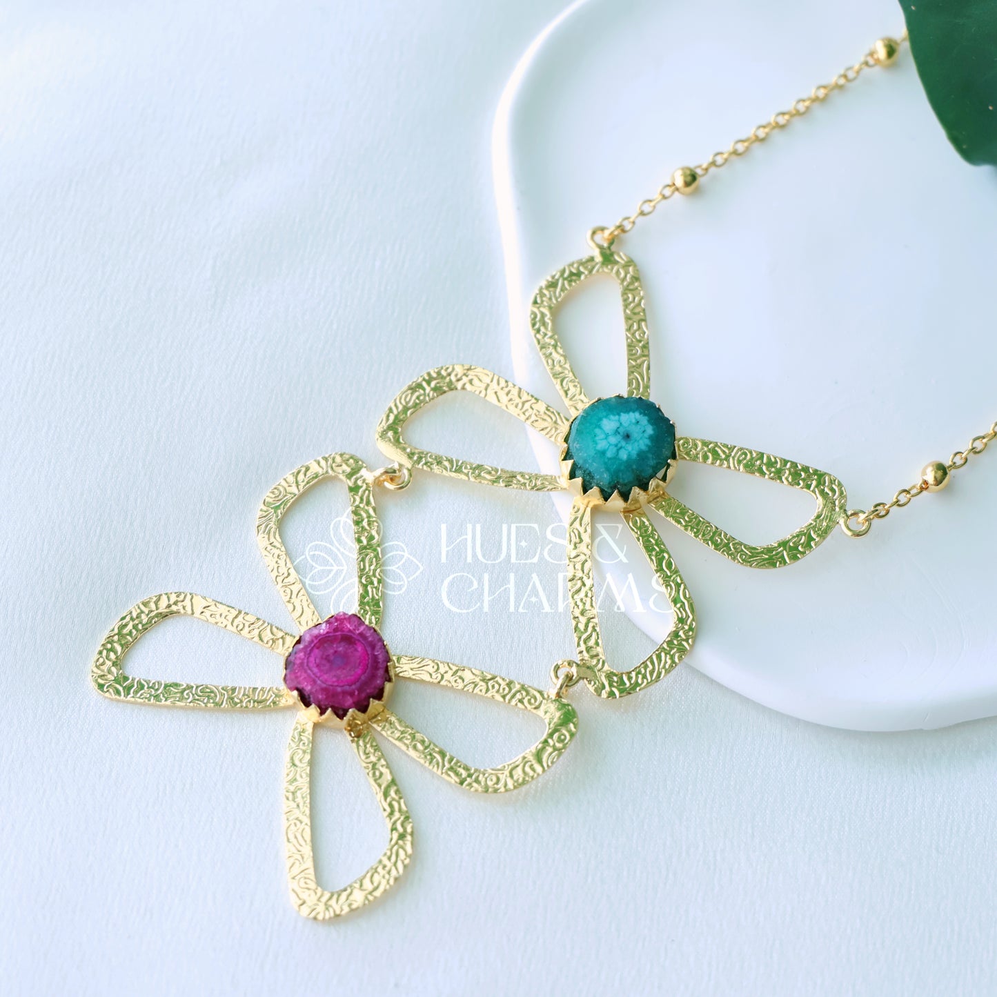 GOLDEN BUTTERFLY LONG NECKPIECE