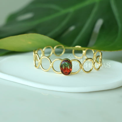 GOLDEN GLOSSY SYMPHONY ADJUSTABLE BANGLE(COLOURS AVAILABLE)