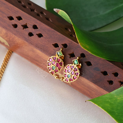 TRADITIONAL KEMP MANGO MOTIF NECKLACE SET | Premium jewellery