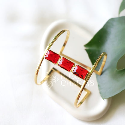 GLOSSY TRIO ECLIPSE HAND CUFF (COLOURS AVAILABLE)