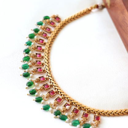 TRADITIONAL RATNA VALLI NECKLACE SET