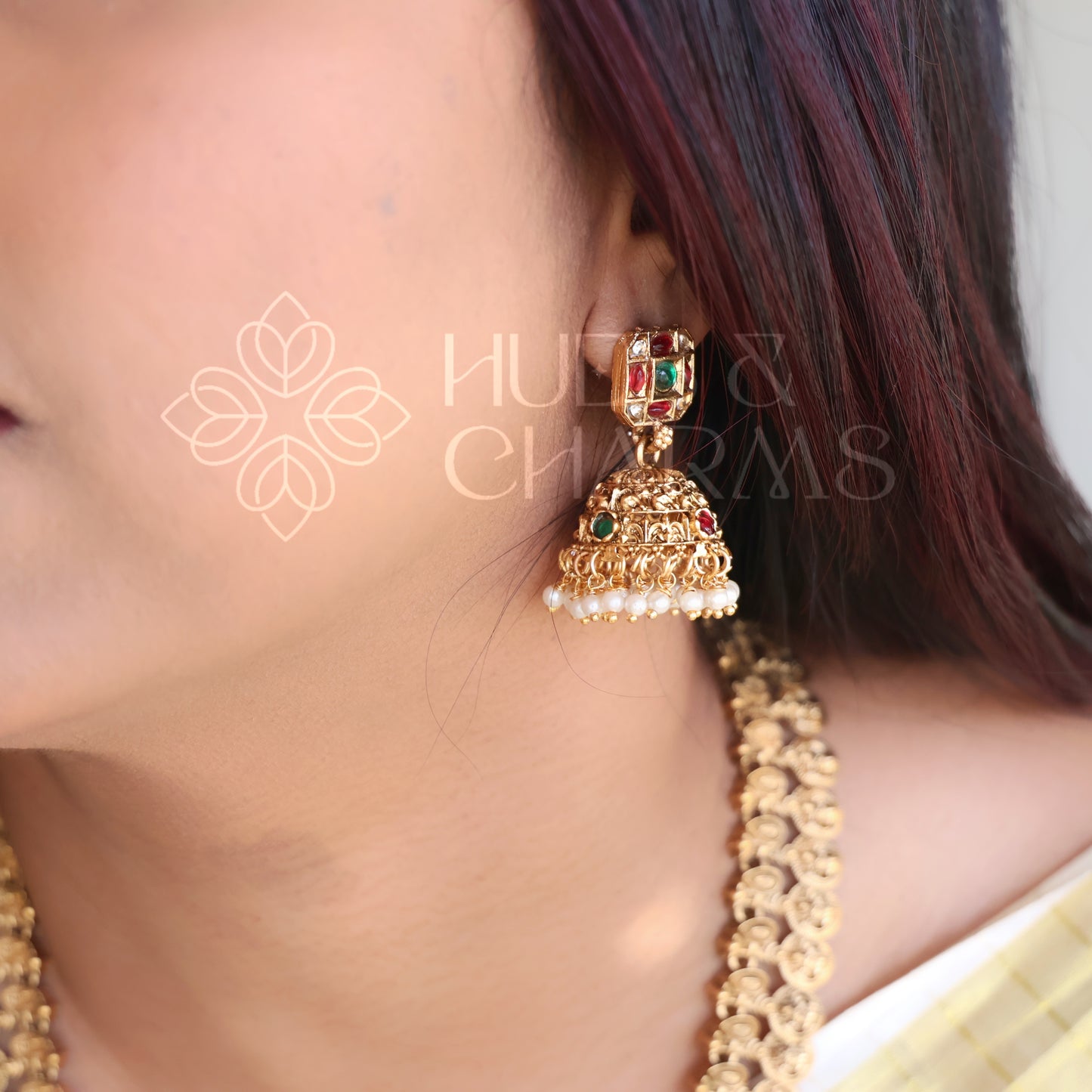 GOLDEN HERITAGE MAHALAKSHMI KASU MALA HAARAM SET