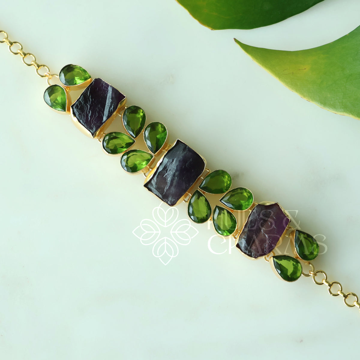 NATURAL STONE FLOREA BOLD CHOKER (Colours available )