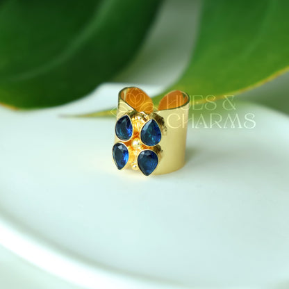 GLOSSY STATEMENT BLOOM AURA ADJUSTABLE RING (COLOURS AVAILABLE)