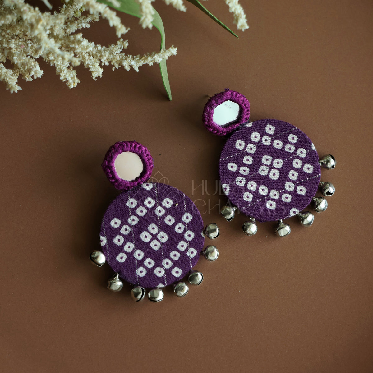 RAASVI FABRIC EARRINGS (Colours available )