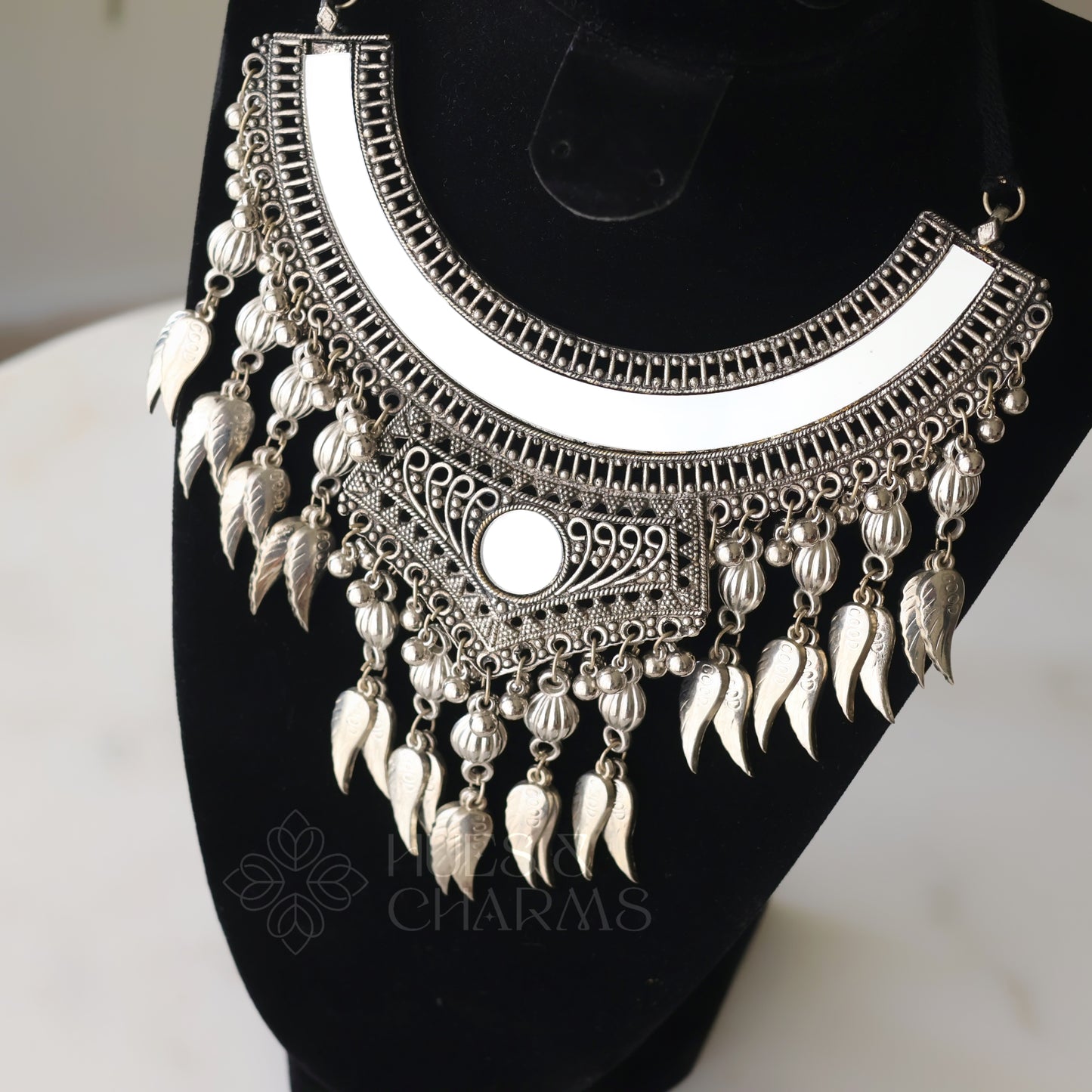 OXIDIZED STATEMENT NECKPIECE