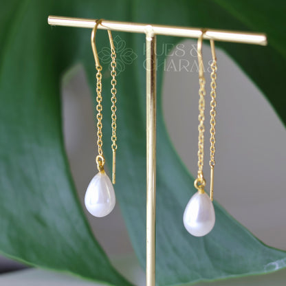 Needle And Thread Pearl Earring