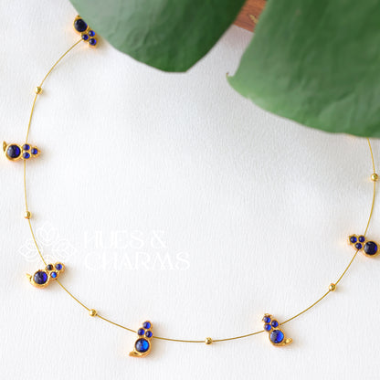 DROPS FLOATING NECKPIECE - BLUE