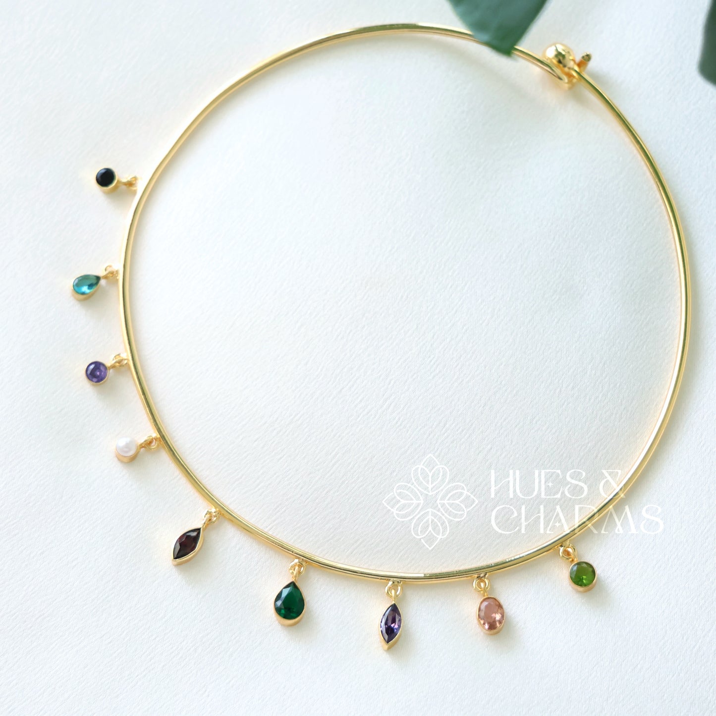 GLOSSY DROP MULTISHAPE NECK CUFF (COLOURS AVAILABLE)