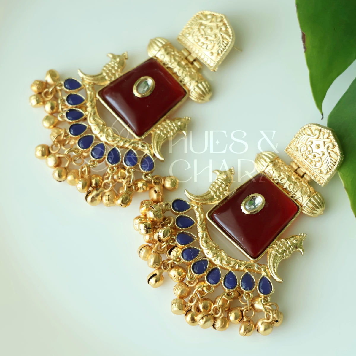 MEHRANG DANGLER EARRINGS WITH GHUNGAROO (Colours available)