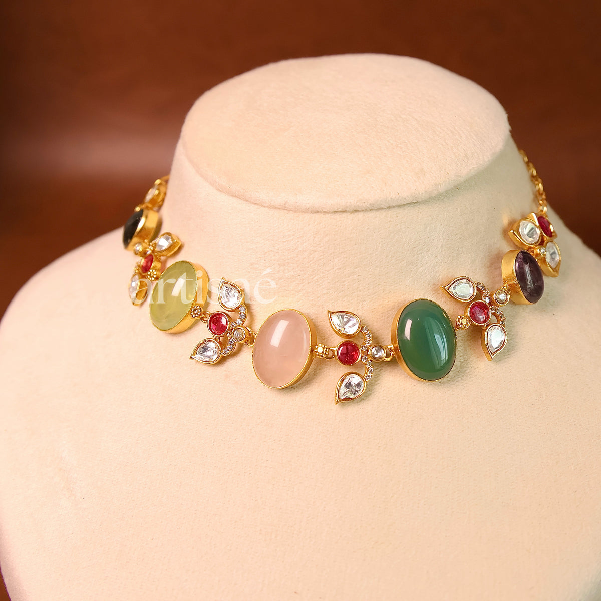ZÉLIA NATURAL STONE CHOKER SET - MULTI RAW STONE