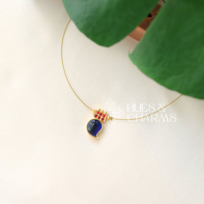 MANGO FLOATING NECKPIECE - BLUE