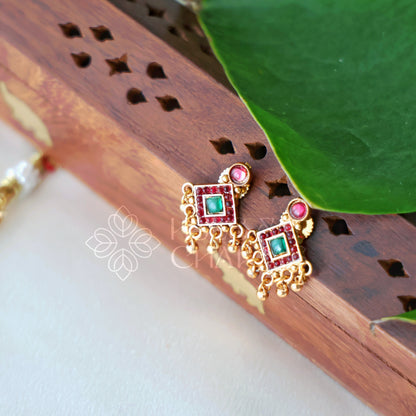 STATEMENT PALAKKA AND KASHU COIN FUSION NECKLACE SET -V2