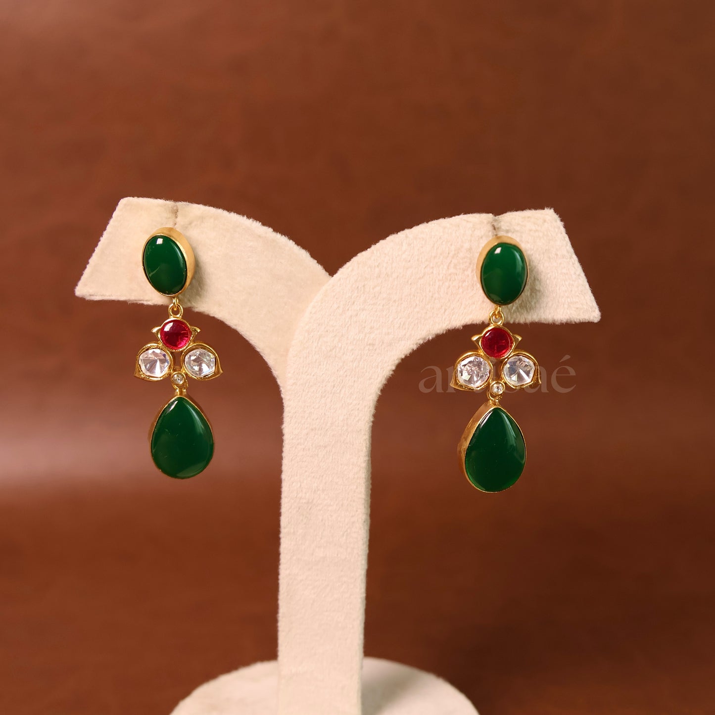 ZÉLIA NATURAL STONE CHOKER SET - GREEN ONYX