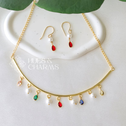 MULTICOLOR HASLI NECKLACE SET