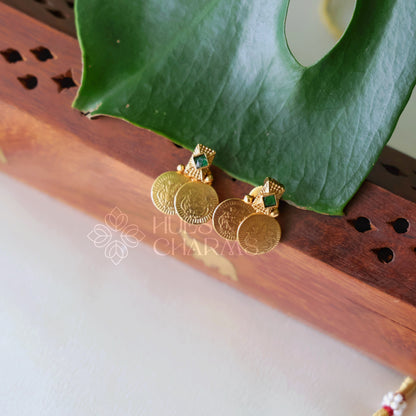 TRADITIONAL PADMA LAKSHMI BOLD COIN NECKLACE SET