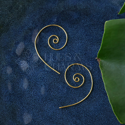 GOLDEN SPIRAL EARRINGS