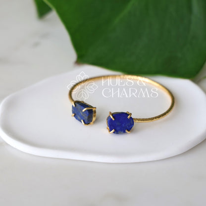 GOLDEN LAPIS ADJUSTABLE BANGLE