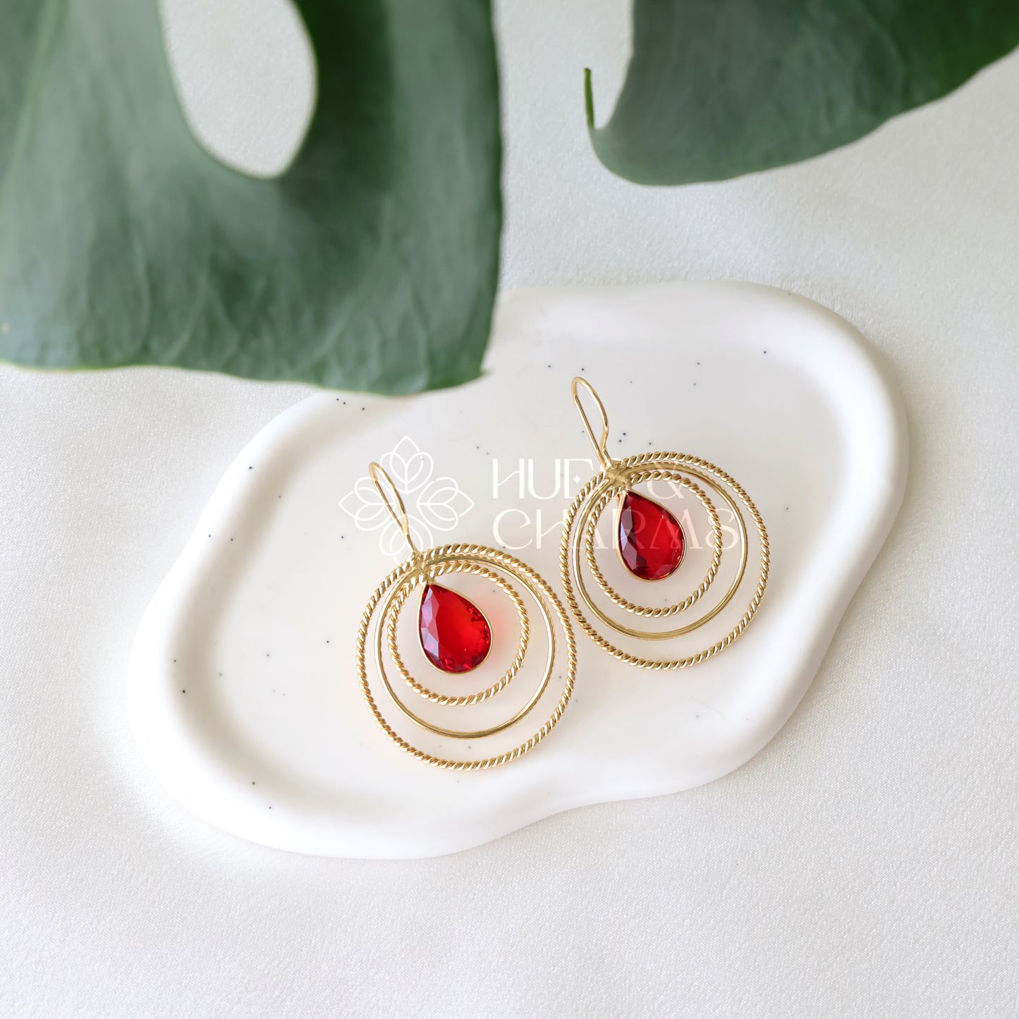 GLOSSY DANGLER EARRINGS (COLOURS AVAILABLE)