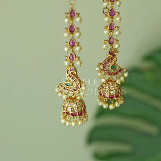 MAYURA RATNA KEMP JHUMKA WITH MATTAL