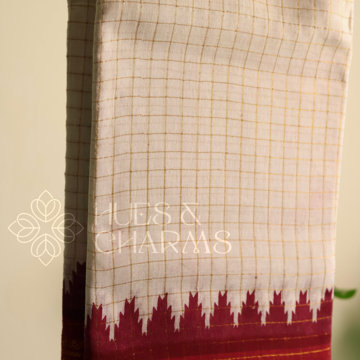 MADURAI SUNGUDI SAREE- RED (OFF WHITE COLOUR )