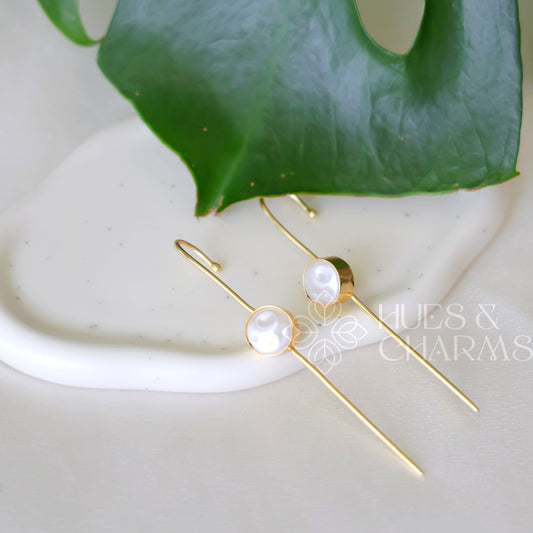 GOLDEN SINGLE PEARL EAR CUFF