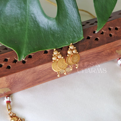 GOLDEN STATEMENT LAKSHMI COIN NECKLACE SET