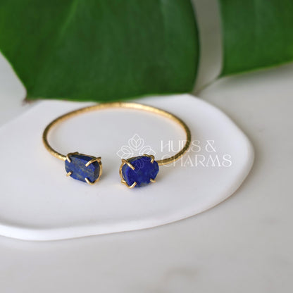 GOLDEN LAPIS ADJUSTABLE BANGLE