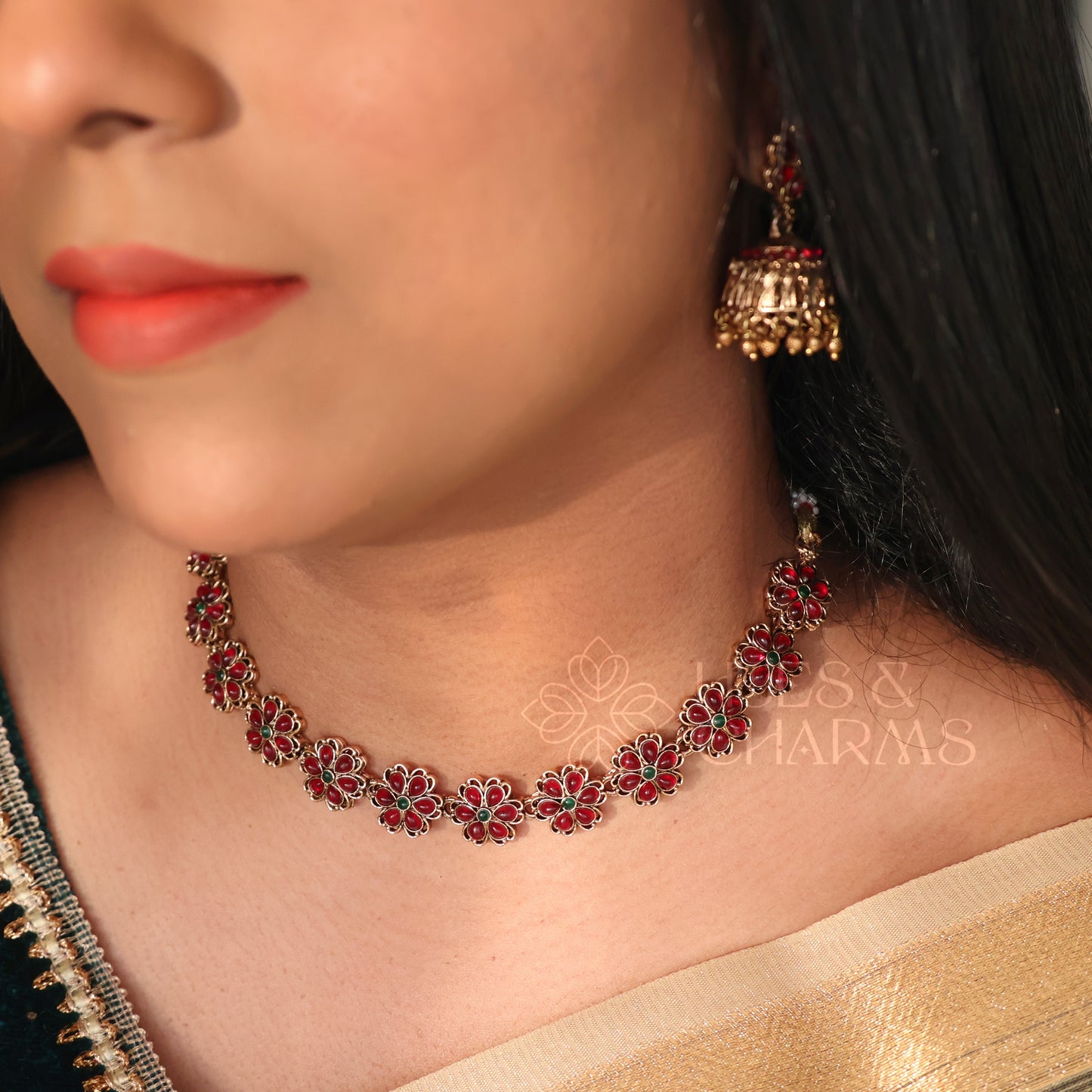 TRADITIONAL PUSHPA NECKLACE SET