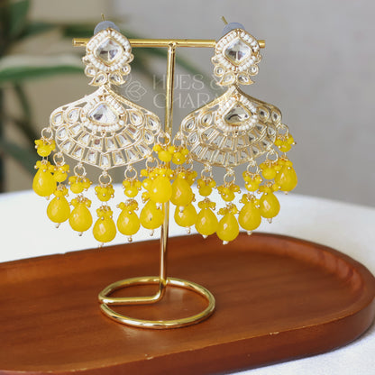 CLASSIC DROP BALI EARRINGS - YELLOW