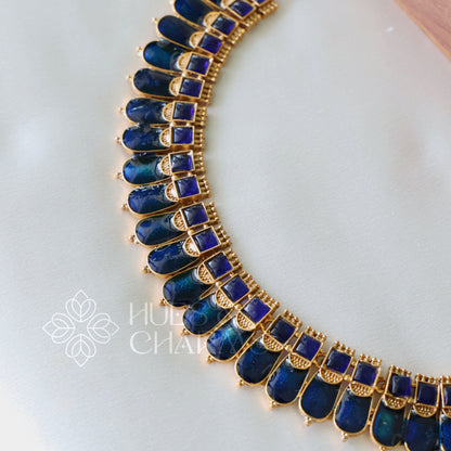 GOLDEN PALAKKA RATNAM NECKLACE SET (COLOURS AVAILABLE)