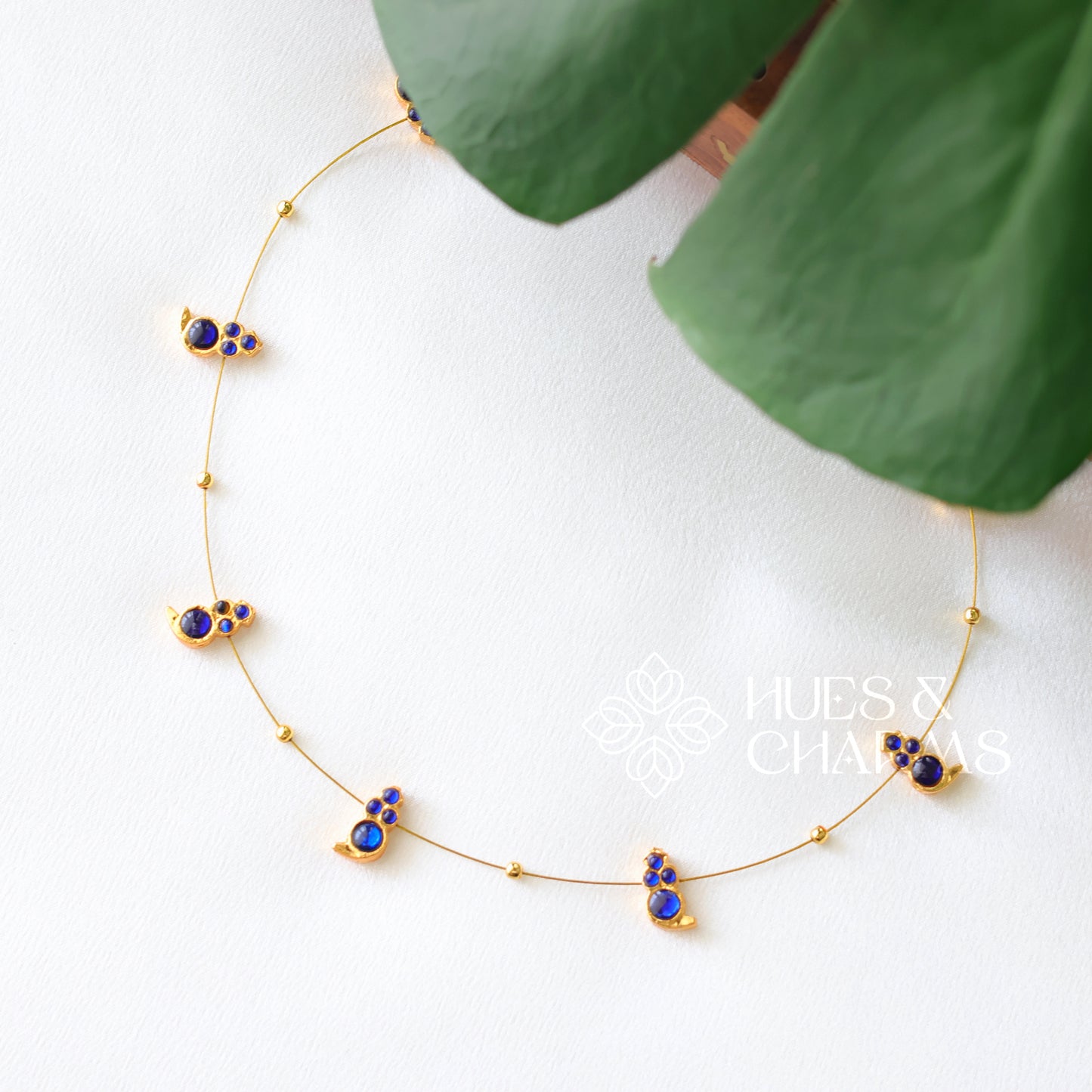 DROPS FLOATING NECKPIECE - BLUE