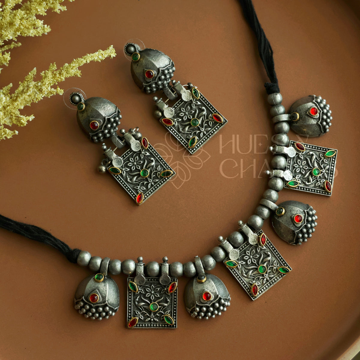 SAANVI OXIDISED NECKLACE SET