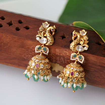 TRADITIONAL AHALYA MAYURA JHUMKA| PREMIUM JEWELLERY