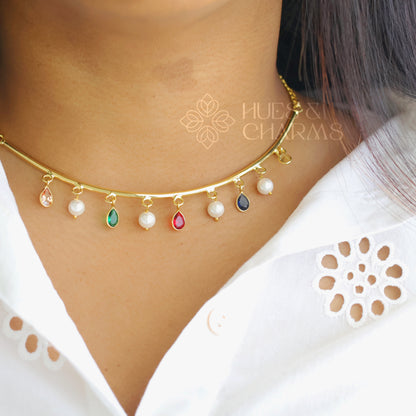 MULTICOLOR HASLI NECKLACE SET