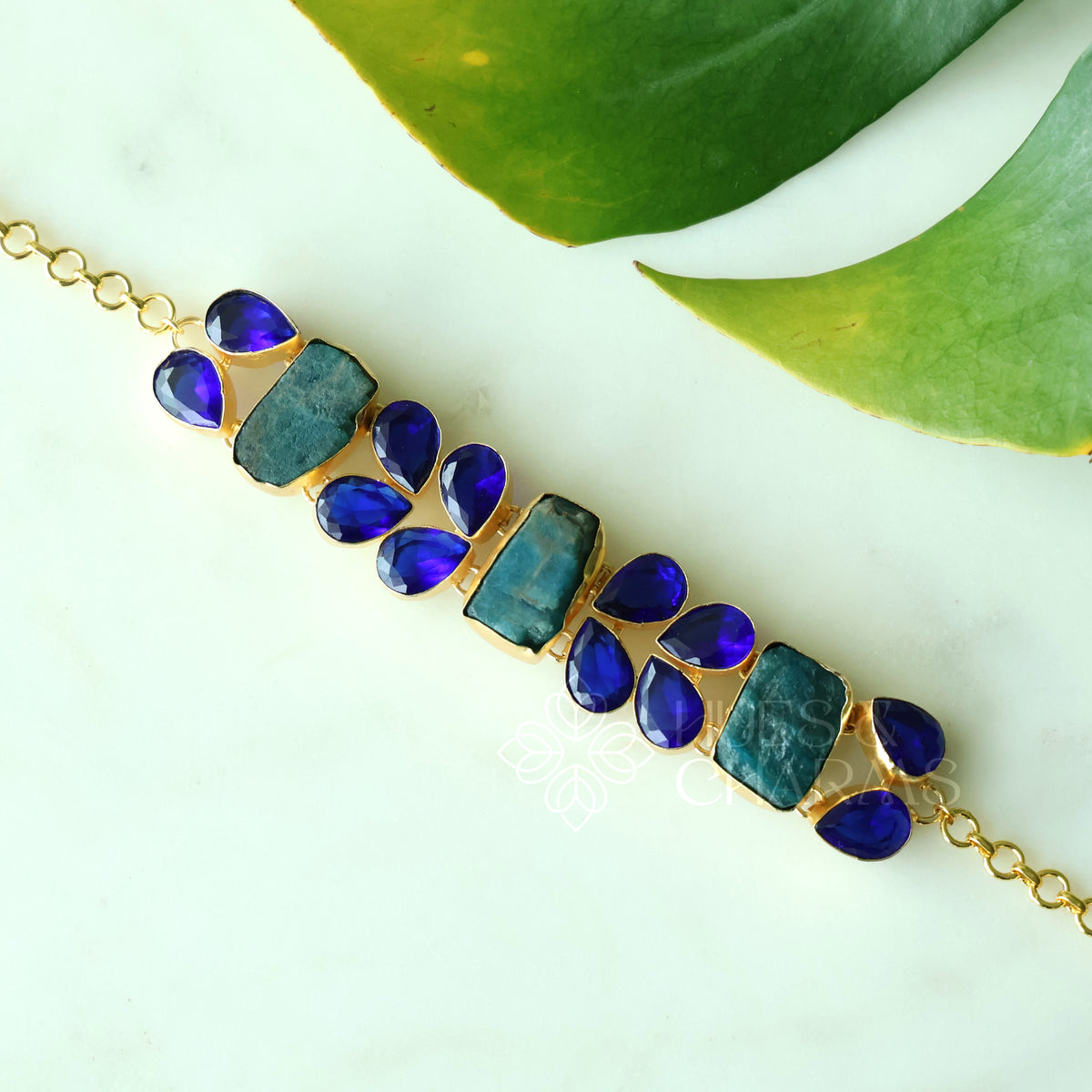 NATURAL STONE FLOREA BOLD CHOKER (Colours available )