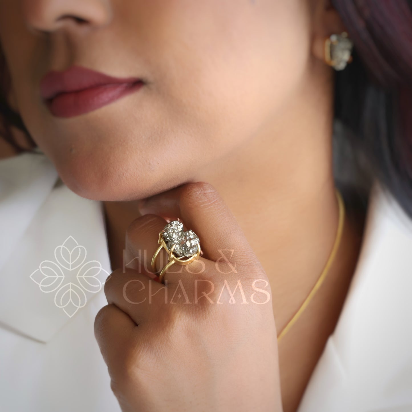 GOLDEN RAW PYRITE LUXE SET