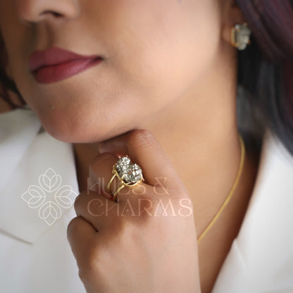 GOLDEN RAW PYRITE LUXE SET