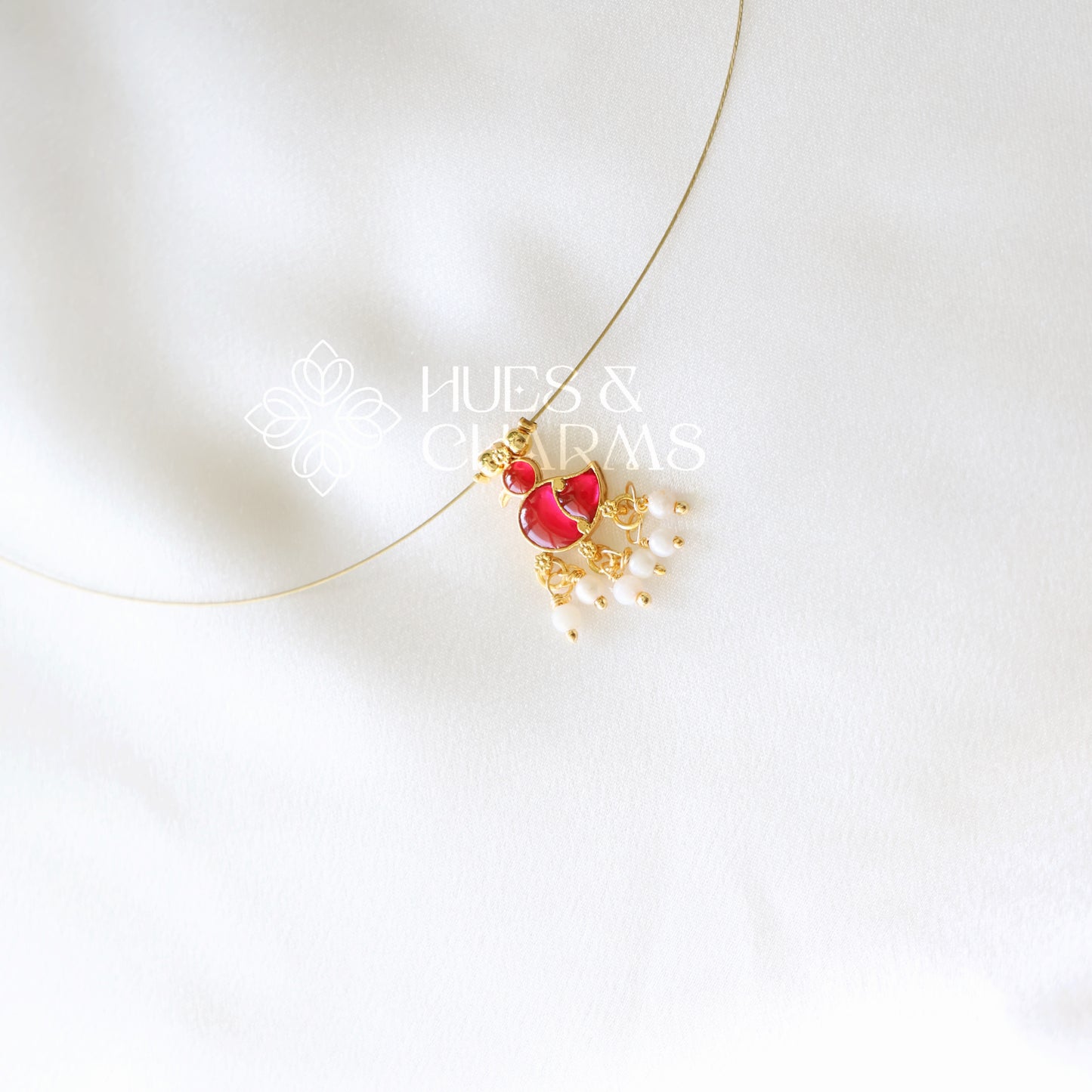 GOLDEN DUCK CHARM FLOATING NECKPIECE (COLOURS AVAILABLE)